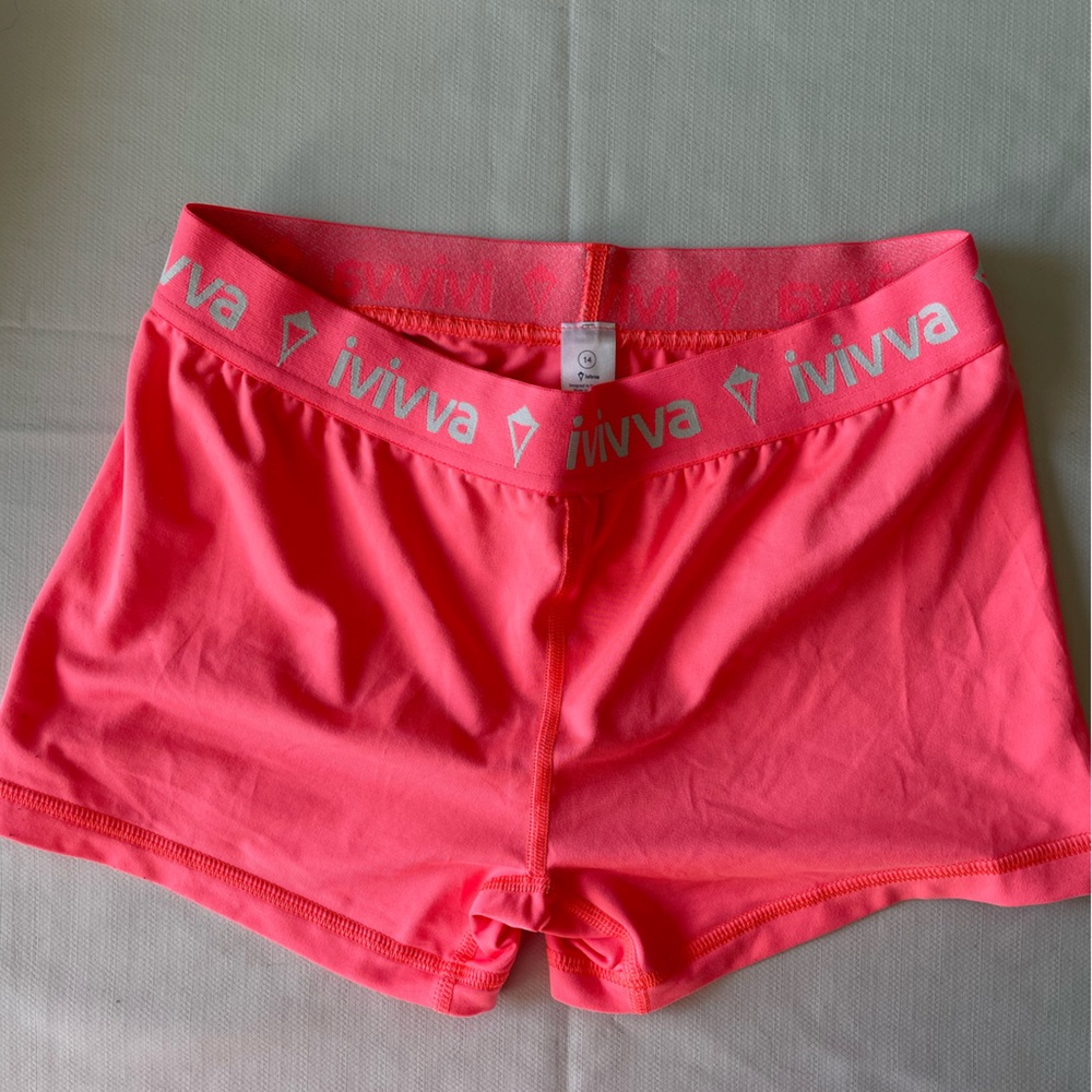Ivivva Girls size 14 Pink Athletic spandex Shorts